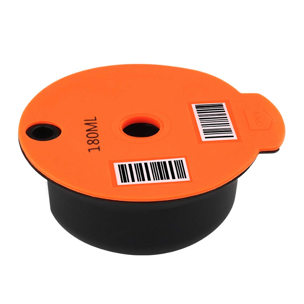Reusable Plastic Coffee Capsule Cup - Refillable Filter Baskets & Pod with Spoon Brush for Bosch Tassimo - Eco-Friendly Coffee Accessories for Home & Office Use