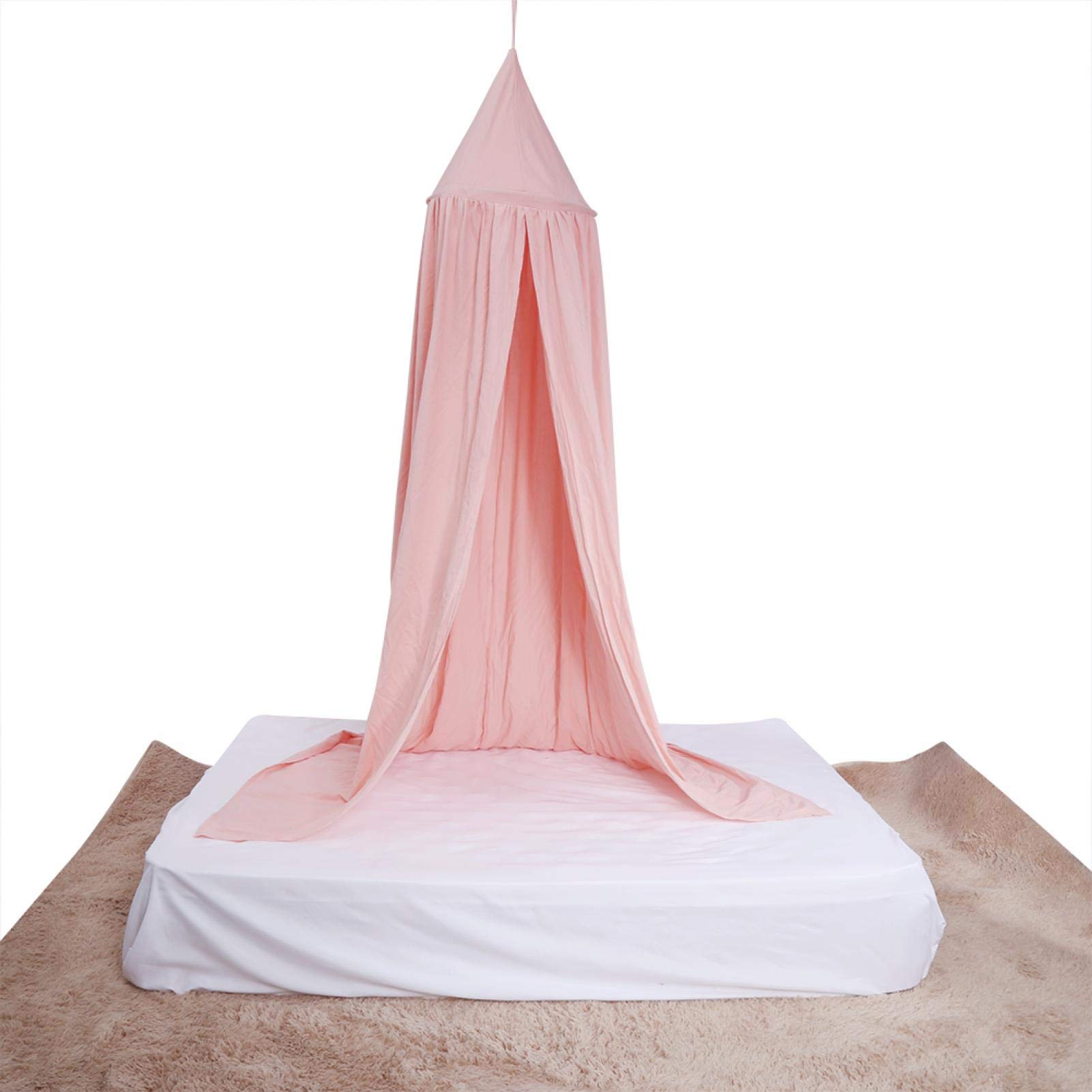 Girls Boys Bed Canopy - Colorful Round Dome Hanging Mosquito Net Curtain for Baby & Kids Room Decor (Pink) | Perfect for Playtime, Nursery Decor & Indoor Camping Fun
