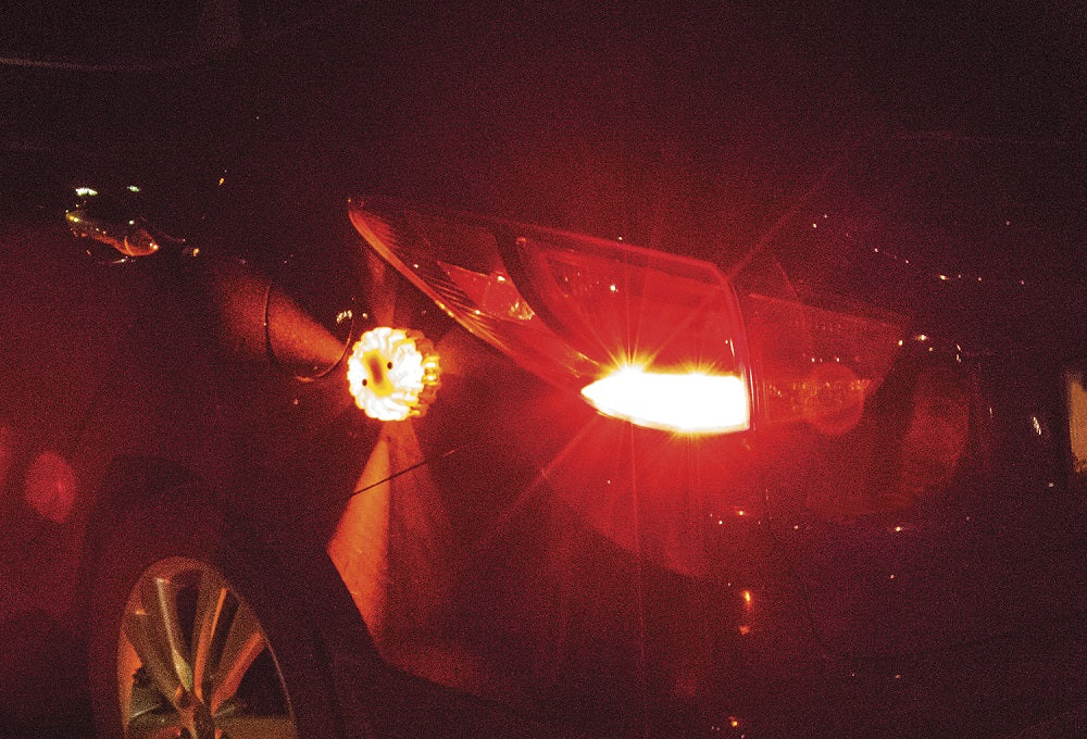 16 LED Strobe Light - 4 Inch Emergency Road Flare for Vehicle Safety & Hazard Warning - Perfect for Roadside Emergencies, Camping & Nighttime Visibility