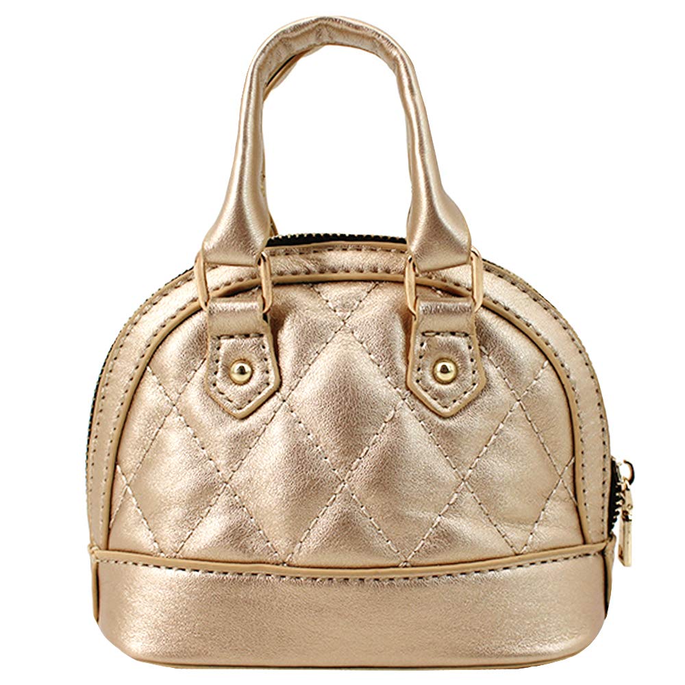 Cute Mini Dome Satchel Purse for Girls - Gold Chain Crossbody Tote Handbag & Coin Purse | Perfect for School, Shopping, and Everyday Use