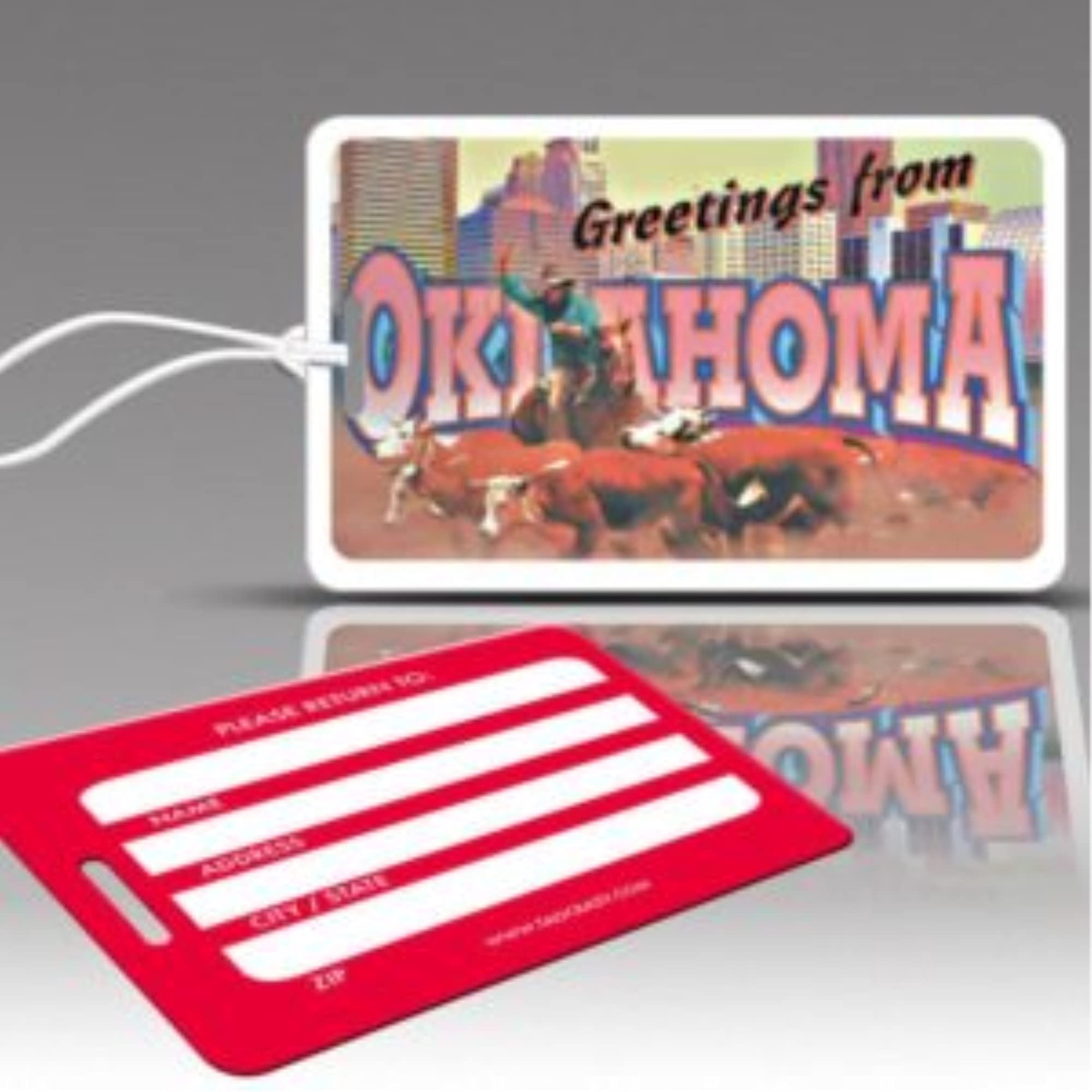 Americana Collection Luggage Tags - Oklahoma State Souvenir Travel Accessories for Suitcases, Bags & Backpacks - Perfect for Travel, Vacations & Gifts