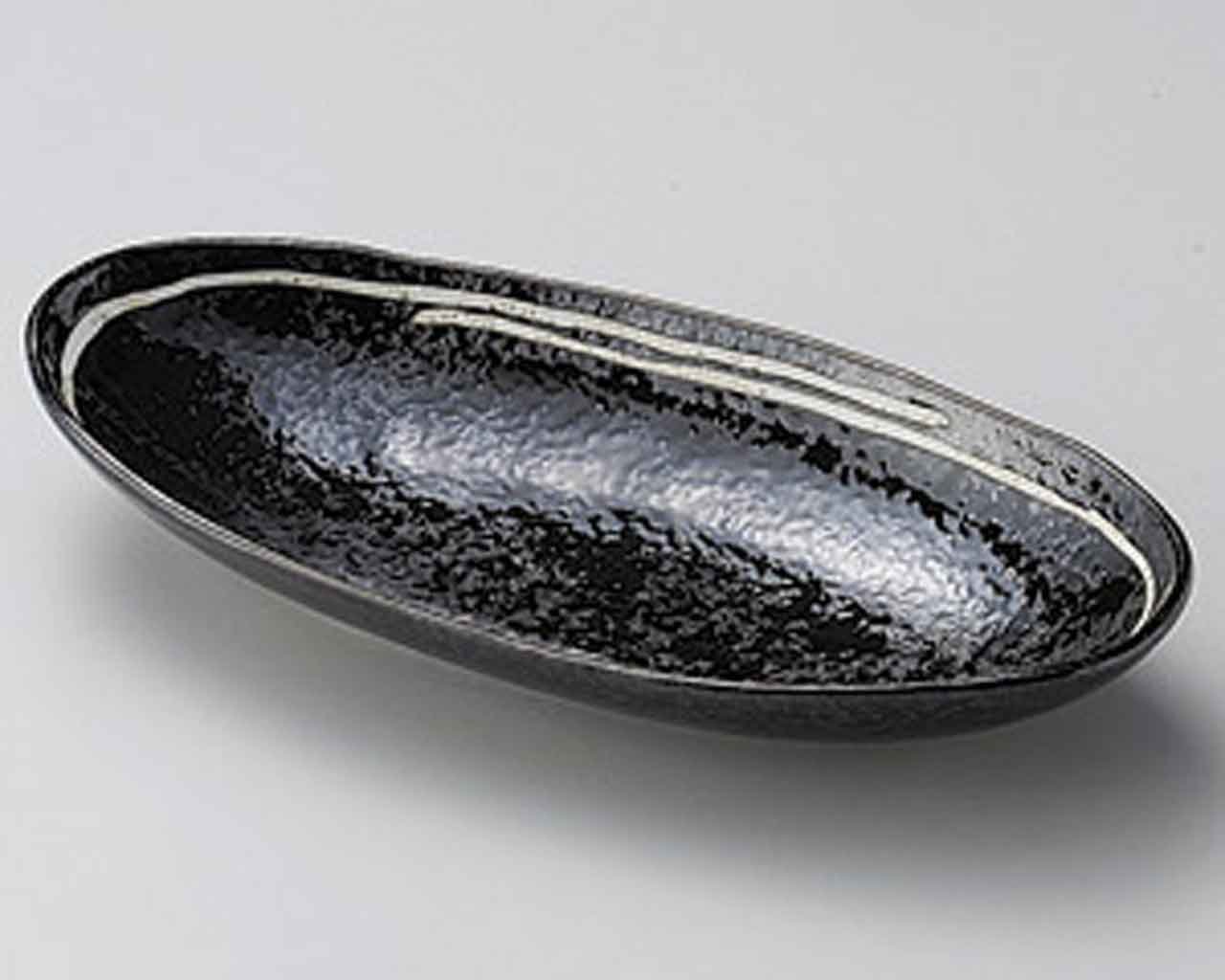 Premium 11.4-inch Black Porcelain Dinner Plates Set of 5 - Japanese Craftsmanship for Elegant Dining, Dinner Parties & Home Decor
