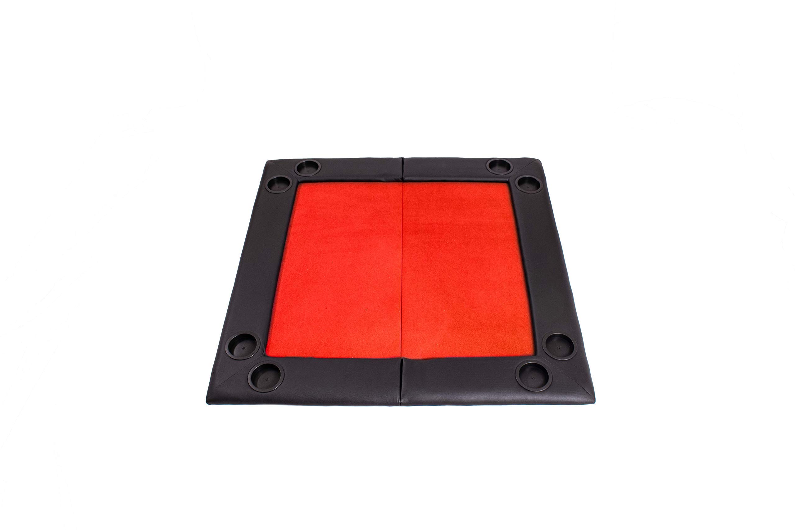 40x40 Inch Red Game Night Table Topper - Waterproof & Foldable Board Game Mat for Poker, Cards, and Family Game Nights (Model GNTT1001RED)
