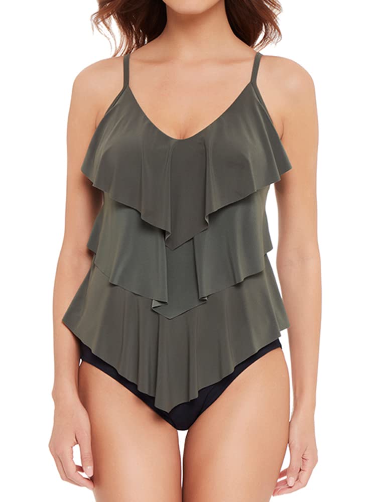 MagicSuit Women's Adjustable Strap Soft Cup Tankini Swimwear Top - Rita Collection | Perfect for Beach Vacations, Pool Parties & Summer Getaways