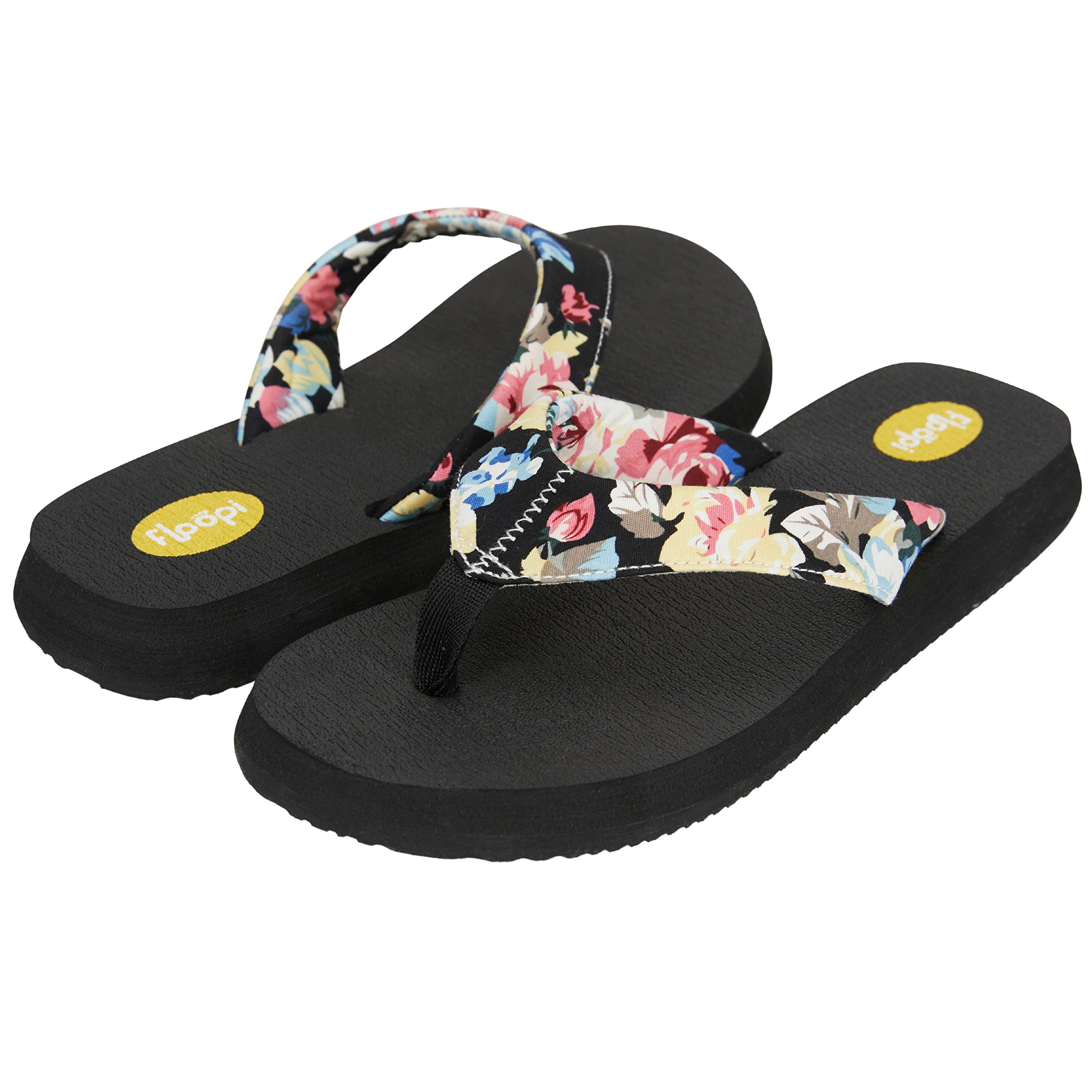 **Floopi Women's Flip Flops - Comfortable Flat Yoga Sandals with Anti-Skid Soles for Beach, Pool, and Indoor/Outdoor Use**