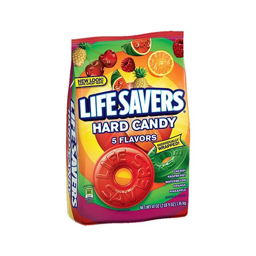 Personalized Life Savers 5 Flavor Hard Candy Wedding Favors (300pcs) with Custom Stickers - Sweet Thank You Gifts for Wedding Guests - Perfect for Bridal Showers, Receptions & Anniversary Celebrations
