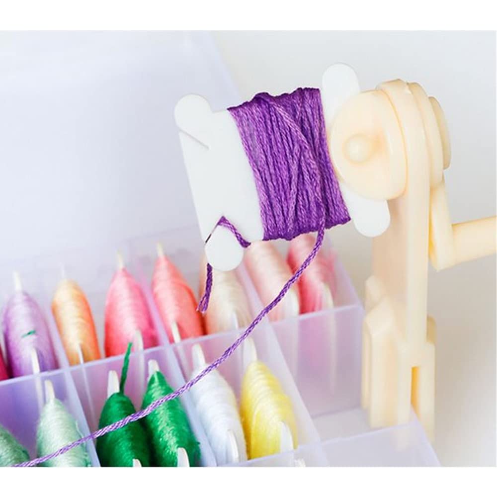 200Pcs Plastic Embroidery Floss Bobbins - DIY Sewing Storage Organizer for Thread, Yarn & Craft Supplies - Perfect for Cross Stitch, Knitting & Crochet Projects