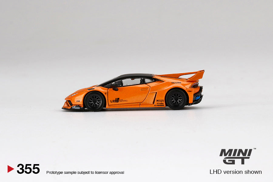 MINIGT 1:64 Scale Lamborghini Huracán GT Diecast Model Car - Arancio Borealis Orange - Collectible Racing Toy for Display & Play - Perfect for Car Enthusiasts & Kids Gift