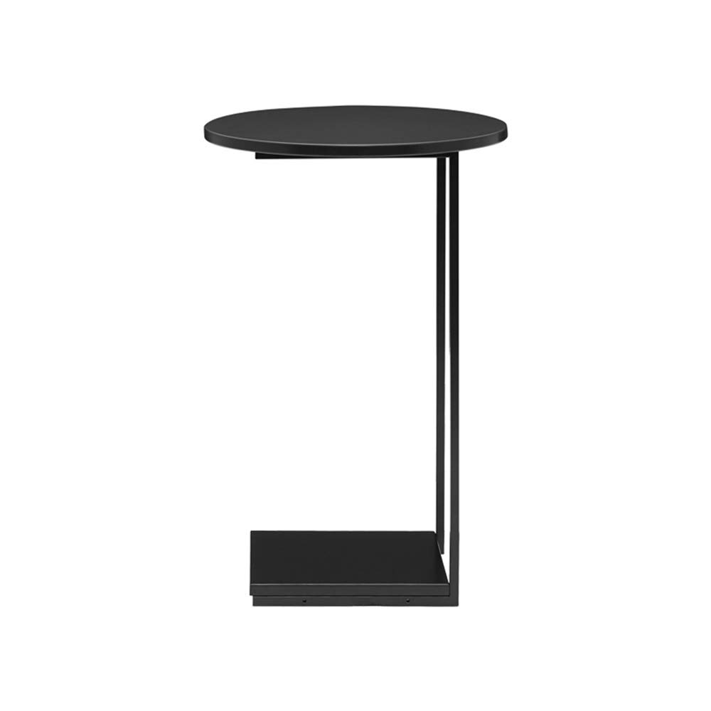 Feifei Small Side Table - 16x24 Inch Removable Coffee Table for Living Room, Sofa, Bedroom - Compact Computer Desk with Storage - Perfect for Home Office, Dorm, Apartment (Black)