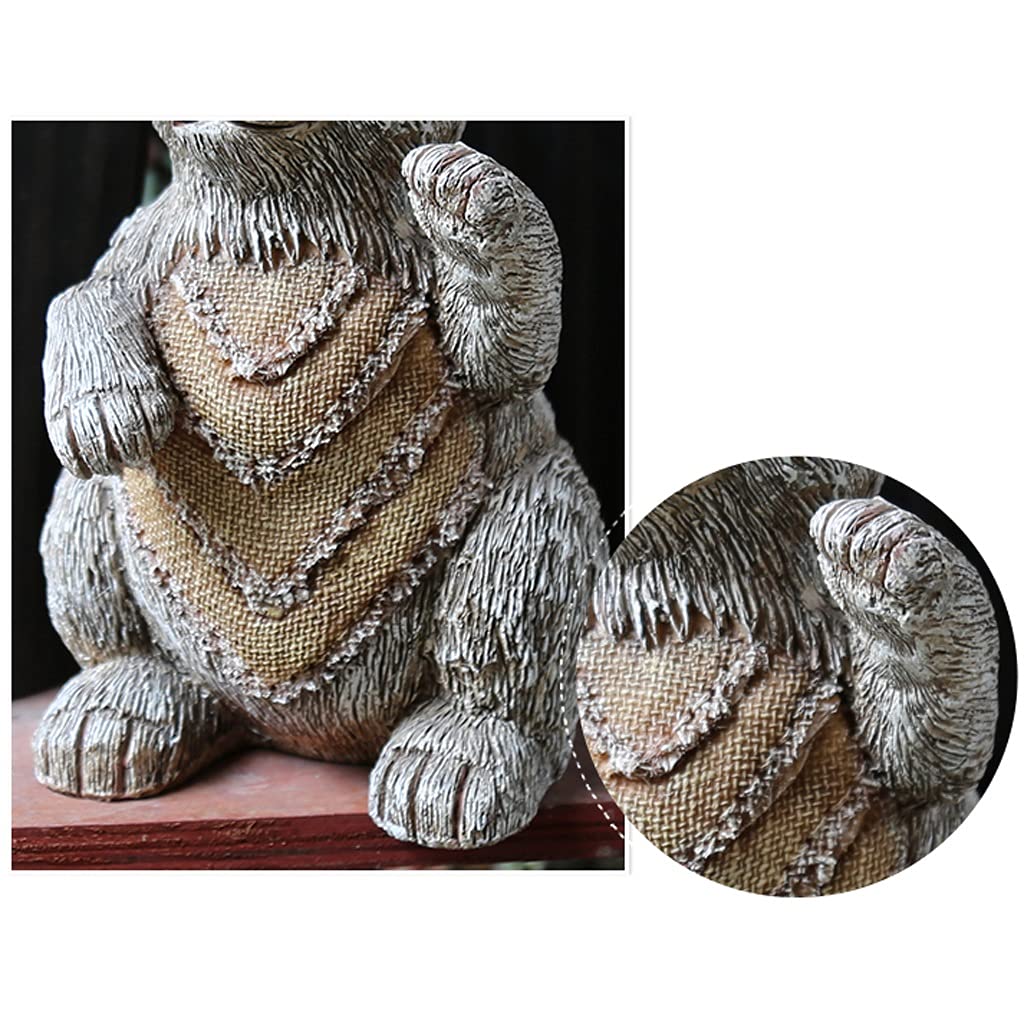 Realistic Rabbit Garden Statue - Outdoor Animal Sculpture Decor for Lawn, Balcony & Terrace - Perfect for Patio, Yard & Garden Decorations