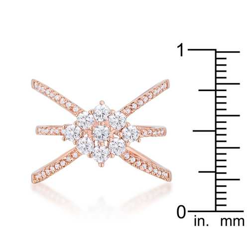 0.8ct CZ Rose Gold Delicate Triple Wrap Ring for Women - Elegant Stackable Jewelry for Engagement, Wedding, Anniversary & Everyday Wear