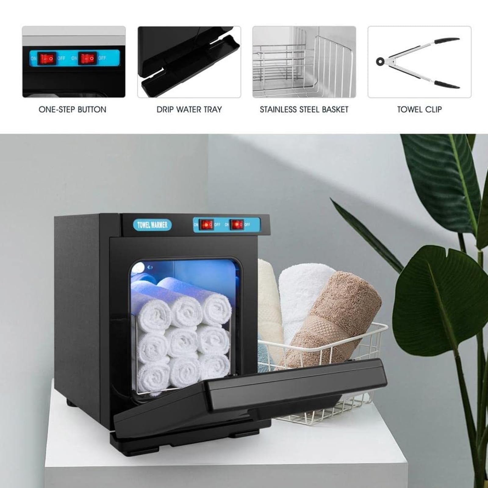 Premium Towel Warmer Cabinet - 360° Fast Heating for Spa, Salon, Gym & Hotel | Professional Heated Towel Storage | Black | Perfect for Luxury Bathrooms, Home Spas & Hospitality Businesses