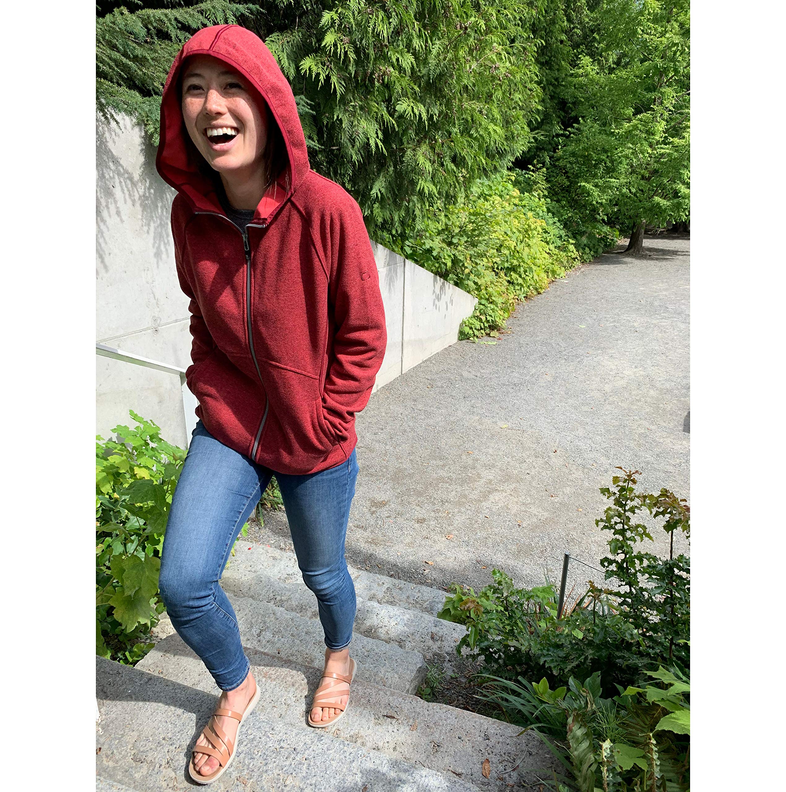 Cutter & Buck Women's Hooded Full Zip Jacket - Lightweight Water-Resistant Fleece Pullover for Outdoor Activities, Hiking & Casual Wear