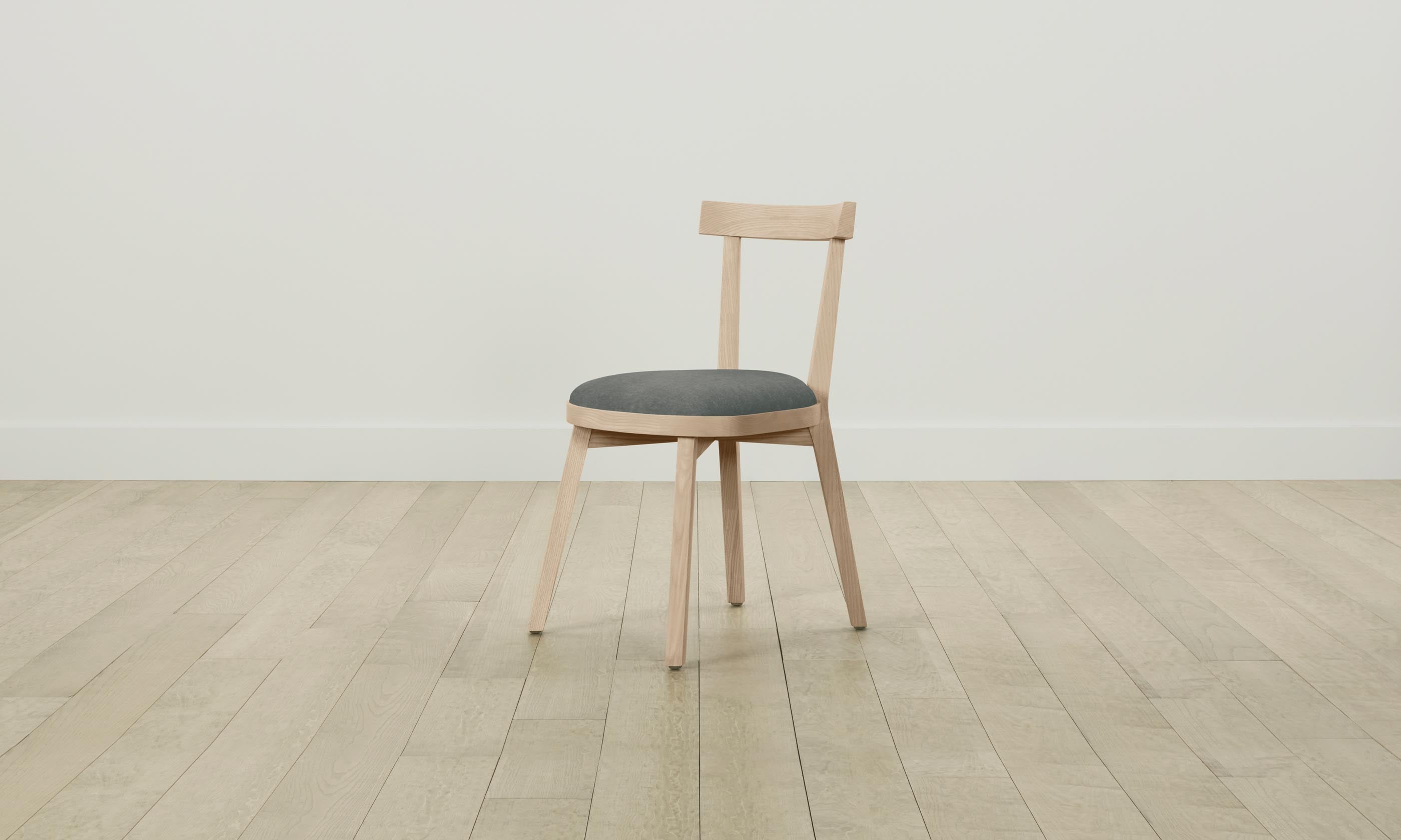 Allen Dining Chair - Modern Mohair Upholstered Seat in Fog Gray - Perfect for Dining Rooms, Kitchens, and Home Offices