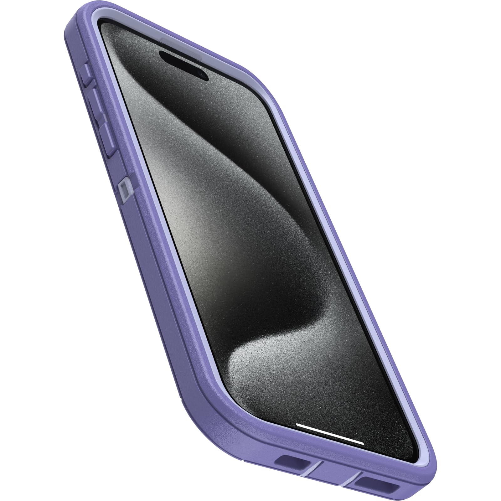 OtterBox Defender Series Case for iPhone 15 Pro MAX - Mountain Majesty Purple | Rugged & Durable Protective Cover with Port Protection | Includes Holster Clip & Kickstand | Perfect for Outdoor Adventures, Work & Travel