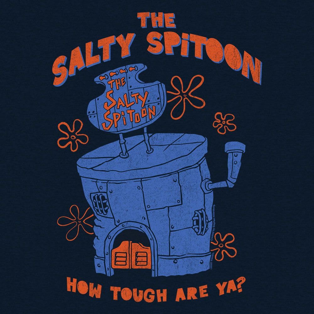 Tee Luv Men's Spongebob Squarepants Salty Spitoon Graphic T-Shirt - Funny Cartoon Tee for Casual Wear & SpongeBob Fans