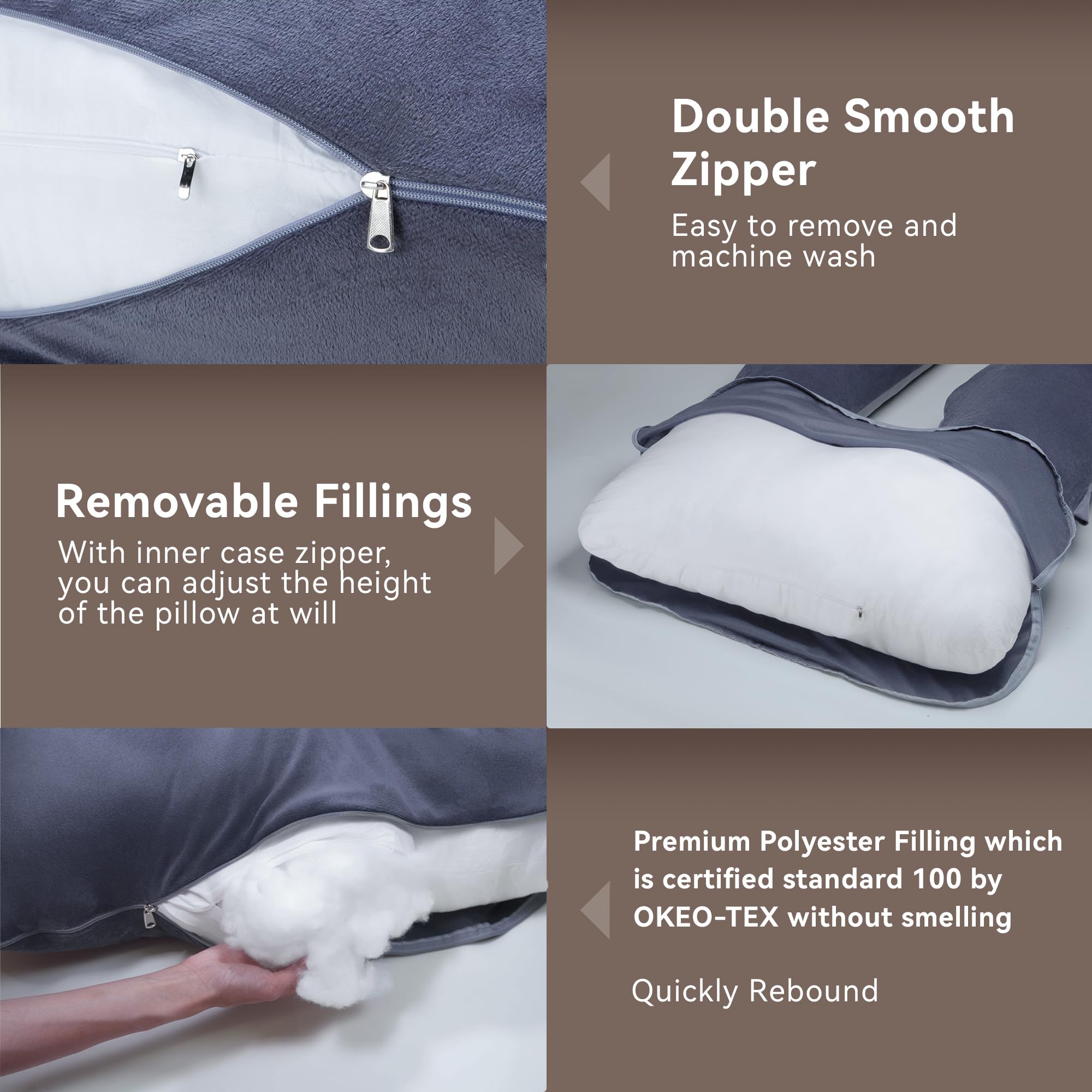 PinkFroggie U-Shape Pregnancy Pillow - Soft Maternity Support for Sleeping & Comfort