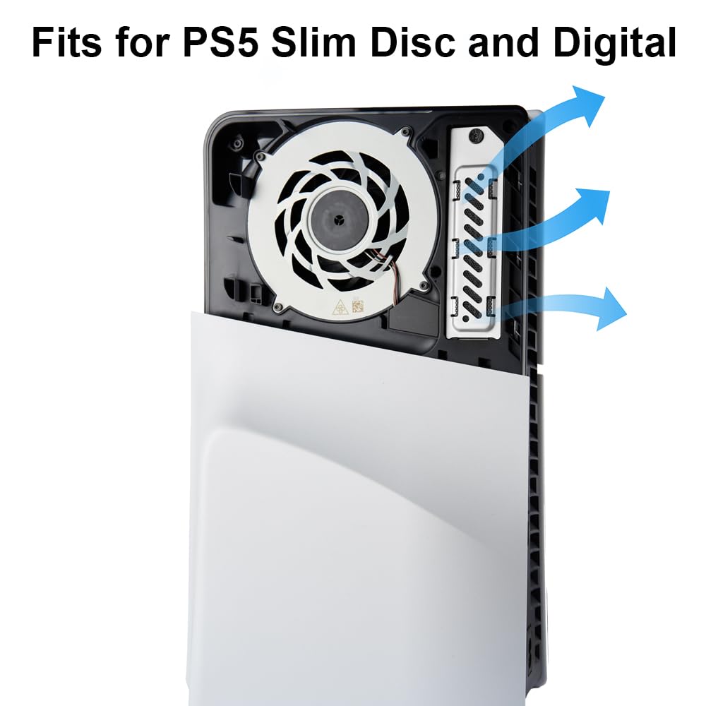 JOYJOM PS5 Slim SSD Heatsink Cover - Aluminum Cooling Cover for PS5 Slim & Pro M.2 SSD Expansion Slot | Heat Dissipation & Dust Proof Solution | Perfect for Gaming & Extended Play Sessions