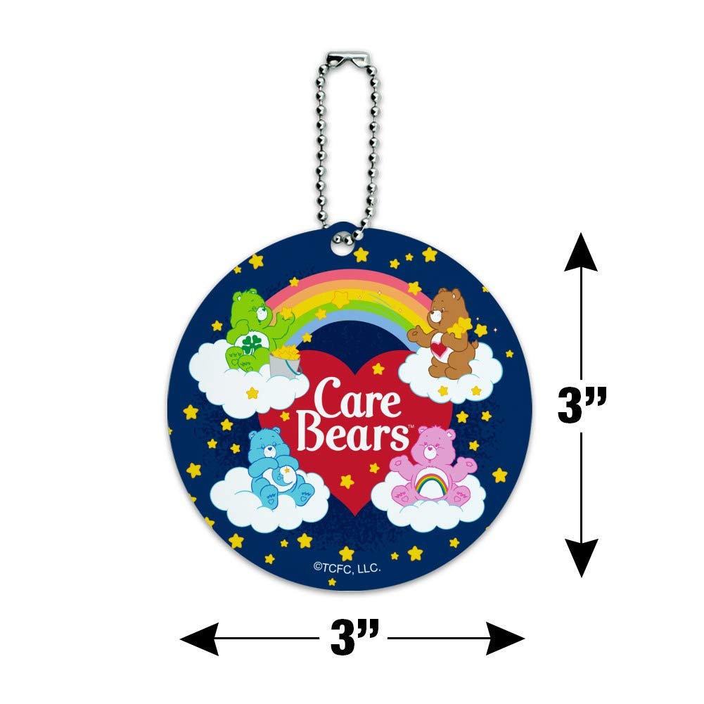 Care Bears Classic Logo Round Luggage ID Tag - Durable Suitcase & Carry-On Identification - Perfect for Travel, Backpacks & Kids' Luggage Accessories