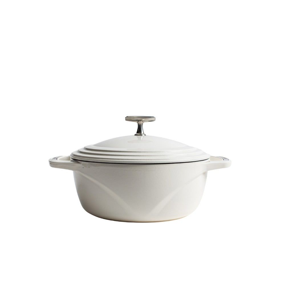 Cloud Nine 4.25L Enameled Cast Iron Dutch Oven - Premium Kitchen Cookware for Baking, Roasting & Slow Cooking - Perfect for Soups, Stews & Bread Making