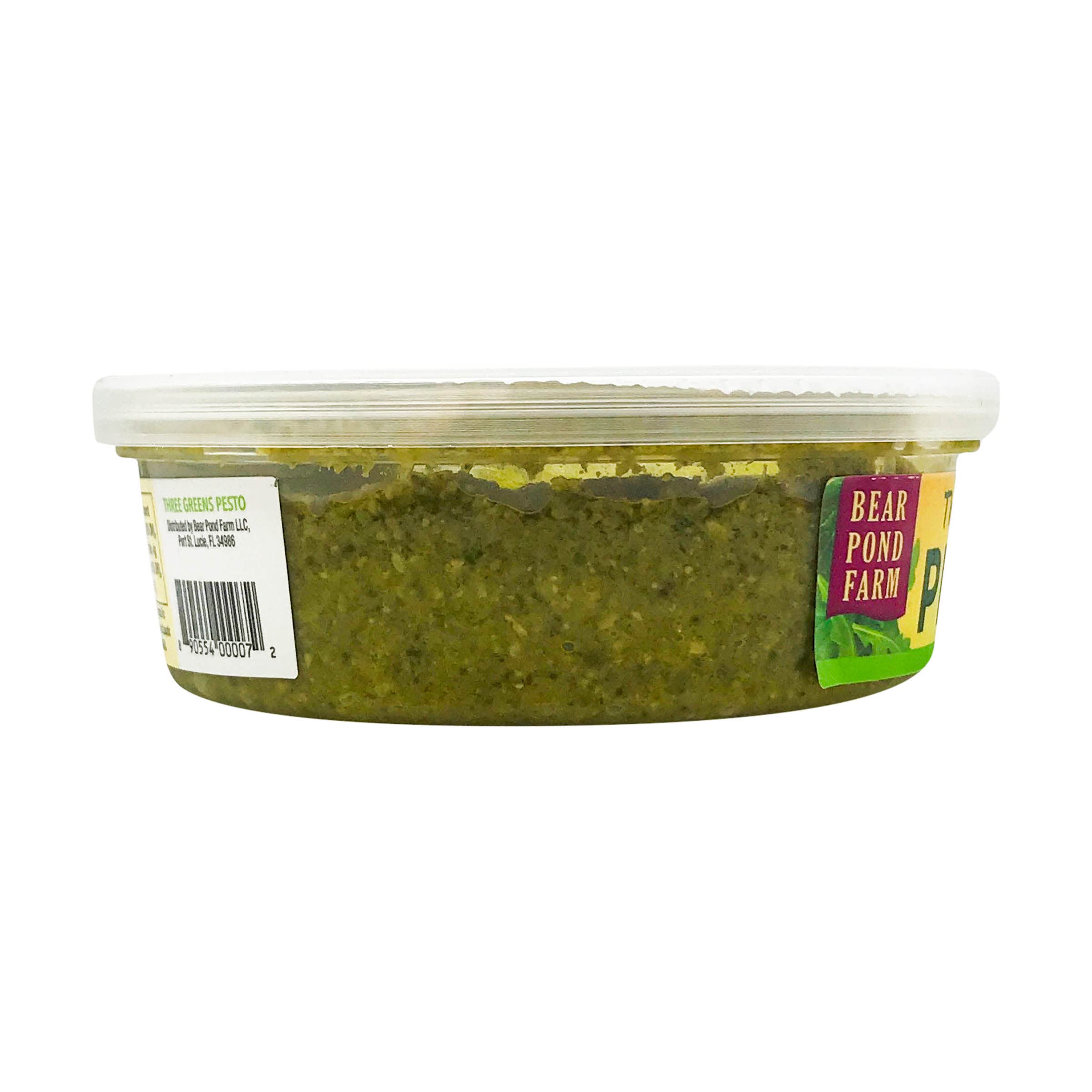 BEAR POND FARM Organic 3 Greens Pesto Sauce - 6.5 Oz Jar | Vegan, Gluten-Free Basil Pesto Spread for Pasta, Pizza, Sandwiches & Salads | Gourmet Italian Cooking & Meal Prep