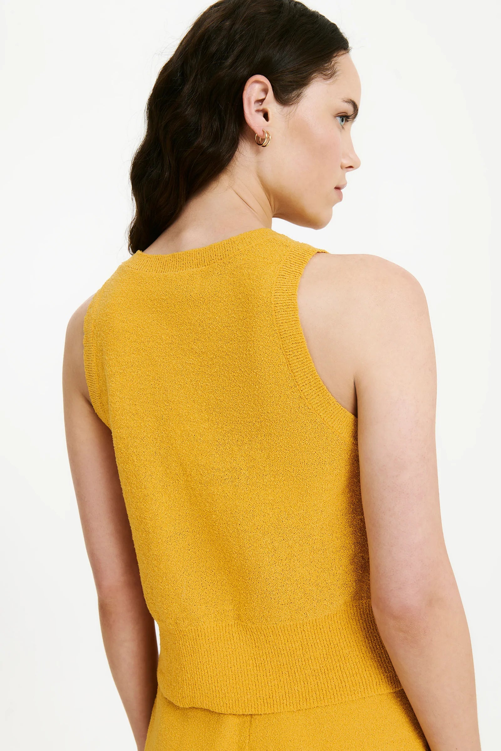 Binx Cropped Tank Top for Women - Soft Stretchy Mango Color Summer T-Shirt | Casual Wear, Beach Outfits, Yoga & Gym Clothes