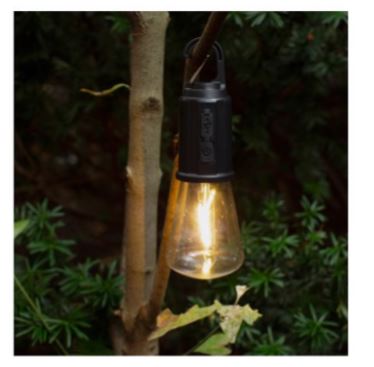 Kikkerland Clip-On LED Camping Lantern - Portable, Battery-Powered Light for Hiking, Backpacking & Emergency Use