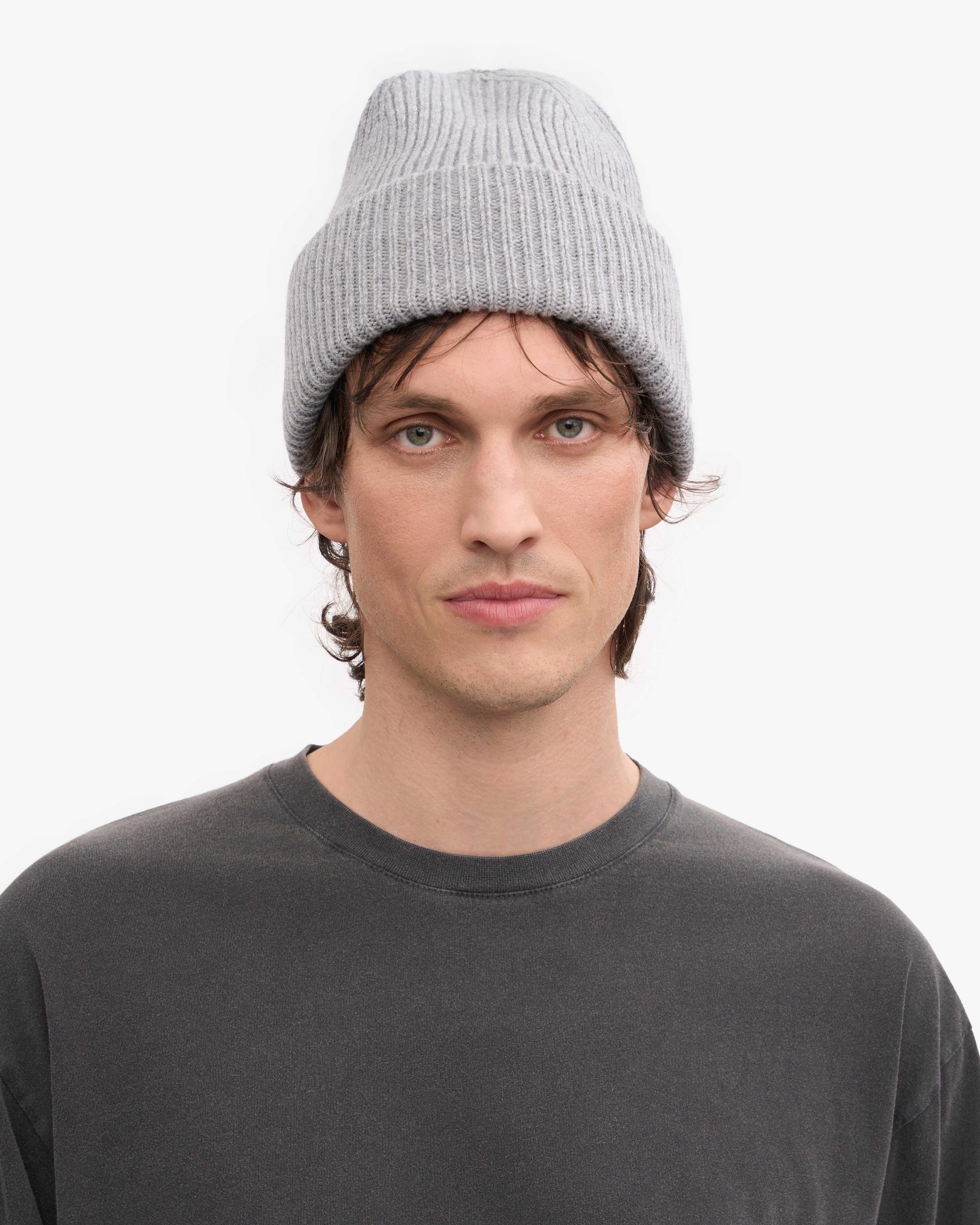 Premium Merino Wool Beanie Hat for Men & Women - Soft & Warm Heather Grey Winter Hat for Skiing, Hiking & Outdoor Activities