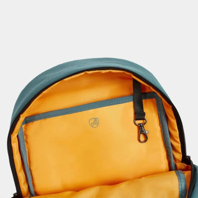Travelon The Voyages Anti-Theft Small Backpack with XL Water Bottle Pocket - Secure Travel Daypack for Commuting, Hiking & Urban Exploration