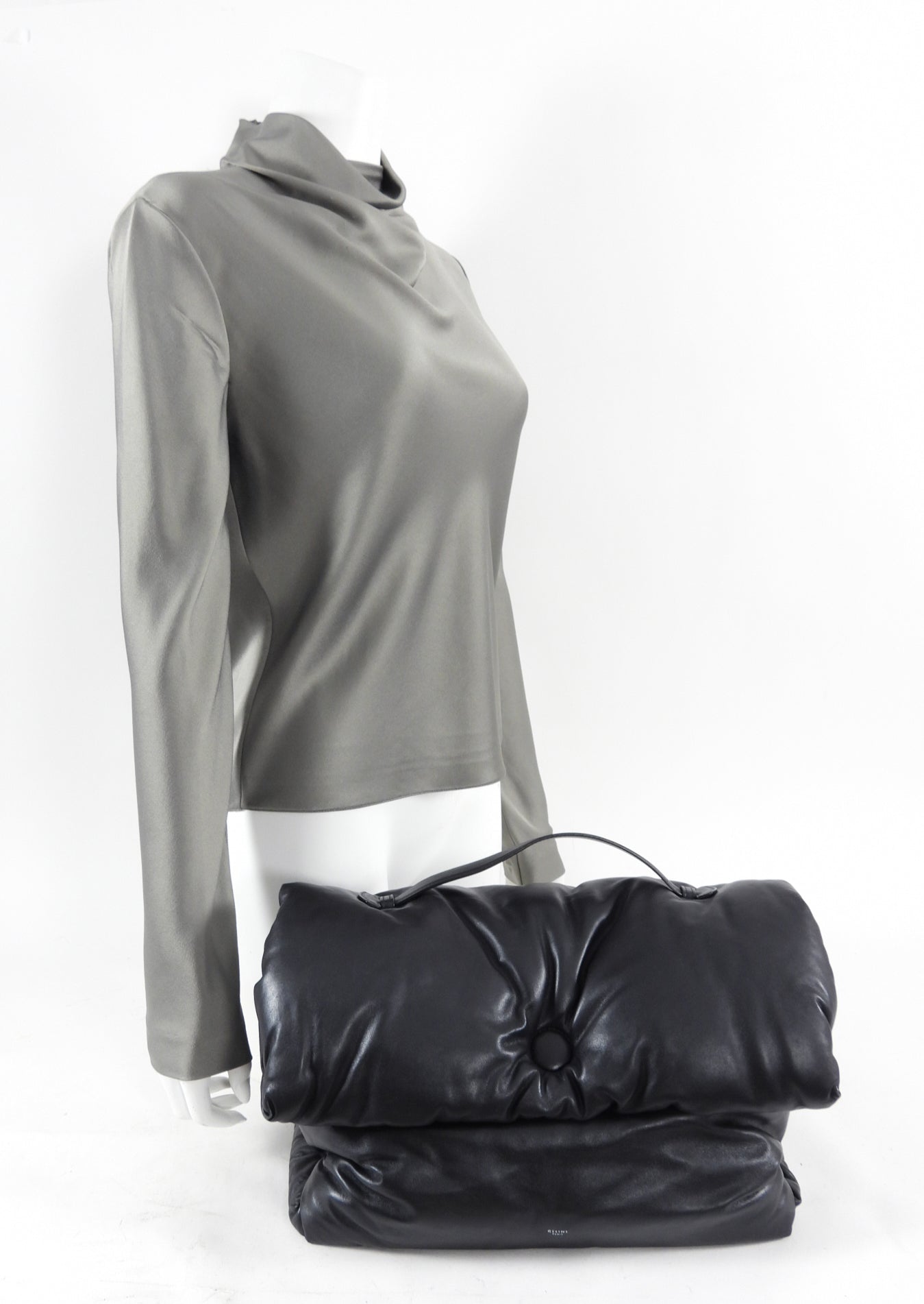 Celine Black Cartable Large Pillow Bag - Luxury Designer Handbag for Women | Perfect for Work, Travel & Everyday Use