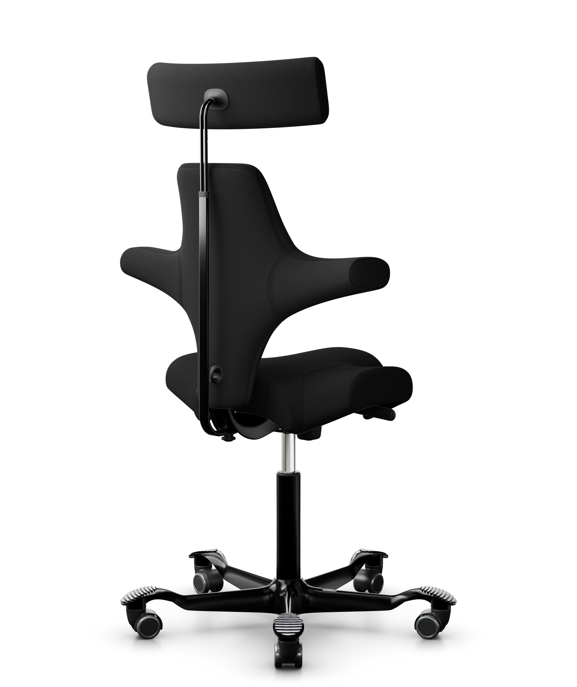 HÅG Capisco 8107 Ergonomic Office Chair - Adjustable Mesh Back Support, Fabric Seat, Black - Perfect for Home Office, Gaming & Workspace Comfort