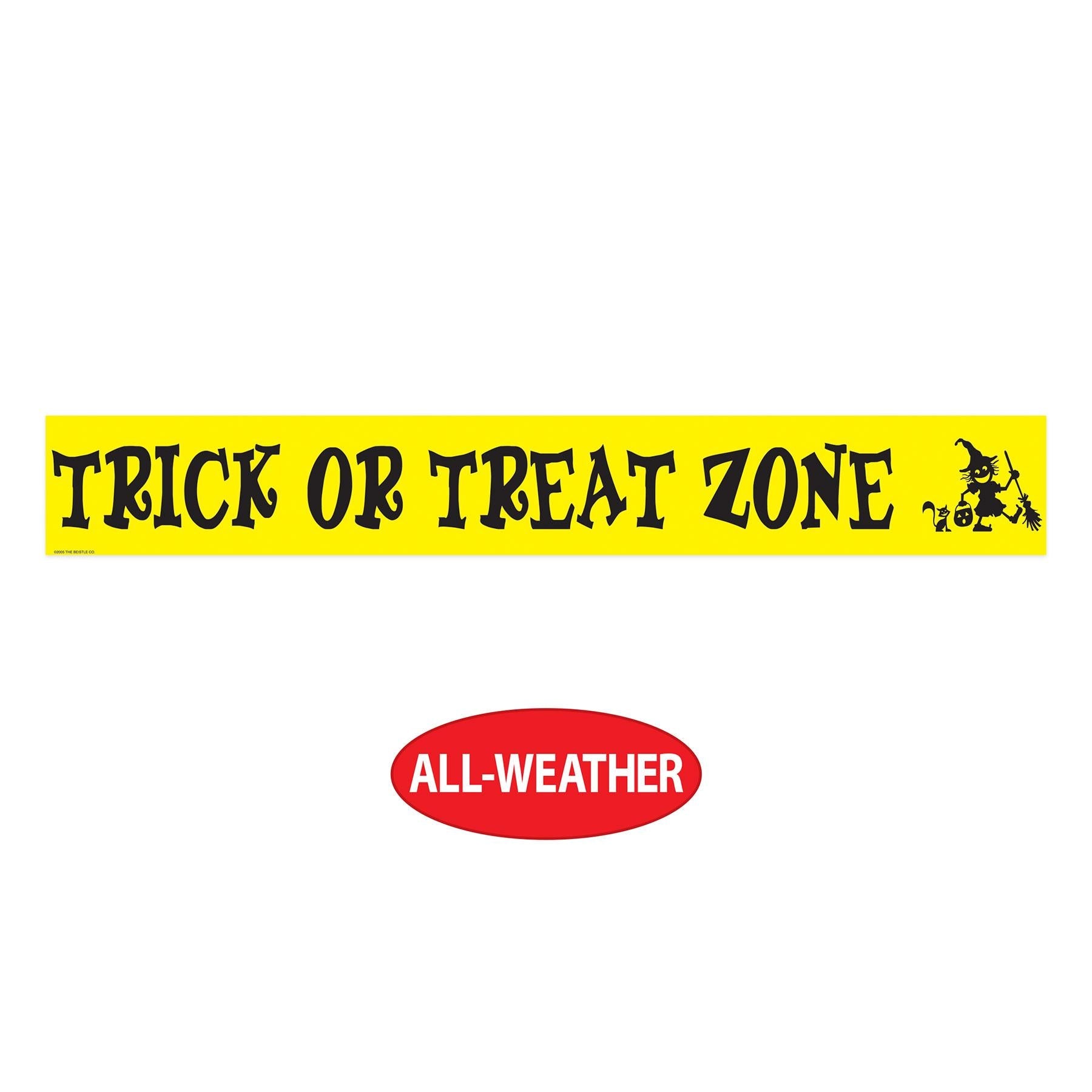 12 Pack Beistle Halloween Trick or Treat Zone Party Tape - 20 ft Roll - Perfect for Halloween Decorations, Party Streamers & Spooky Home Decor