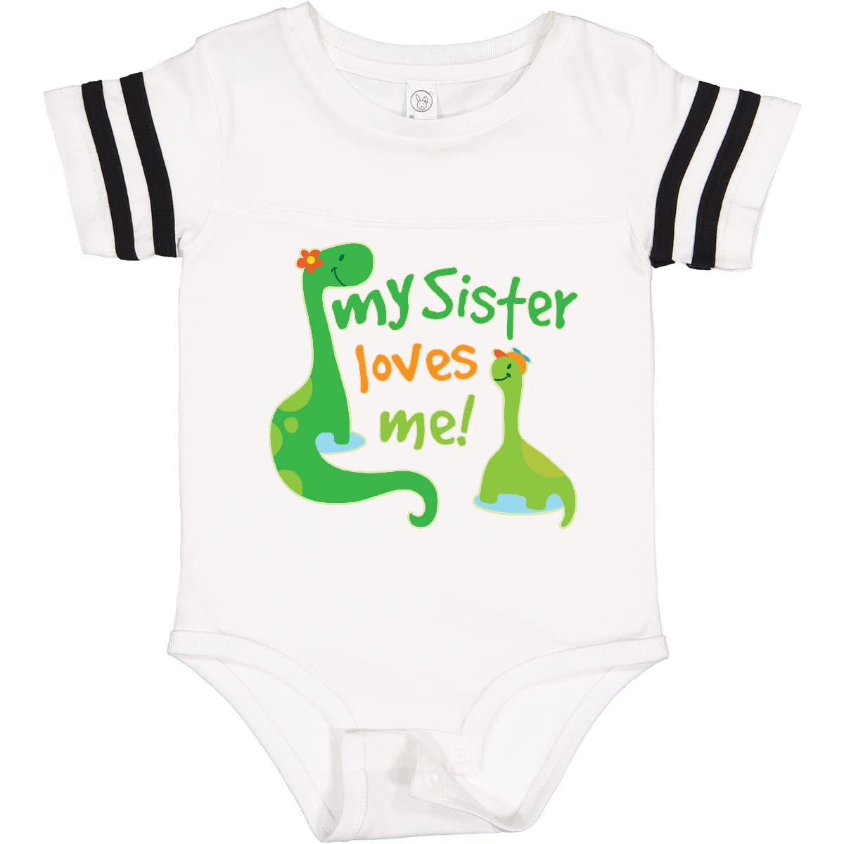 Inktastic My Sister Loves Me Baby Boy Onesie - Cute Matching Sibling Outfit for Newborns & Infants - Perfect for Family Photos, Birthdays & Special Occasions