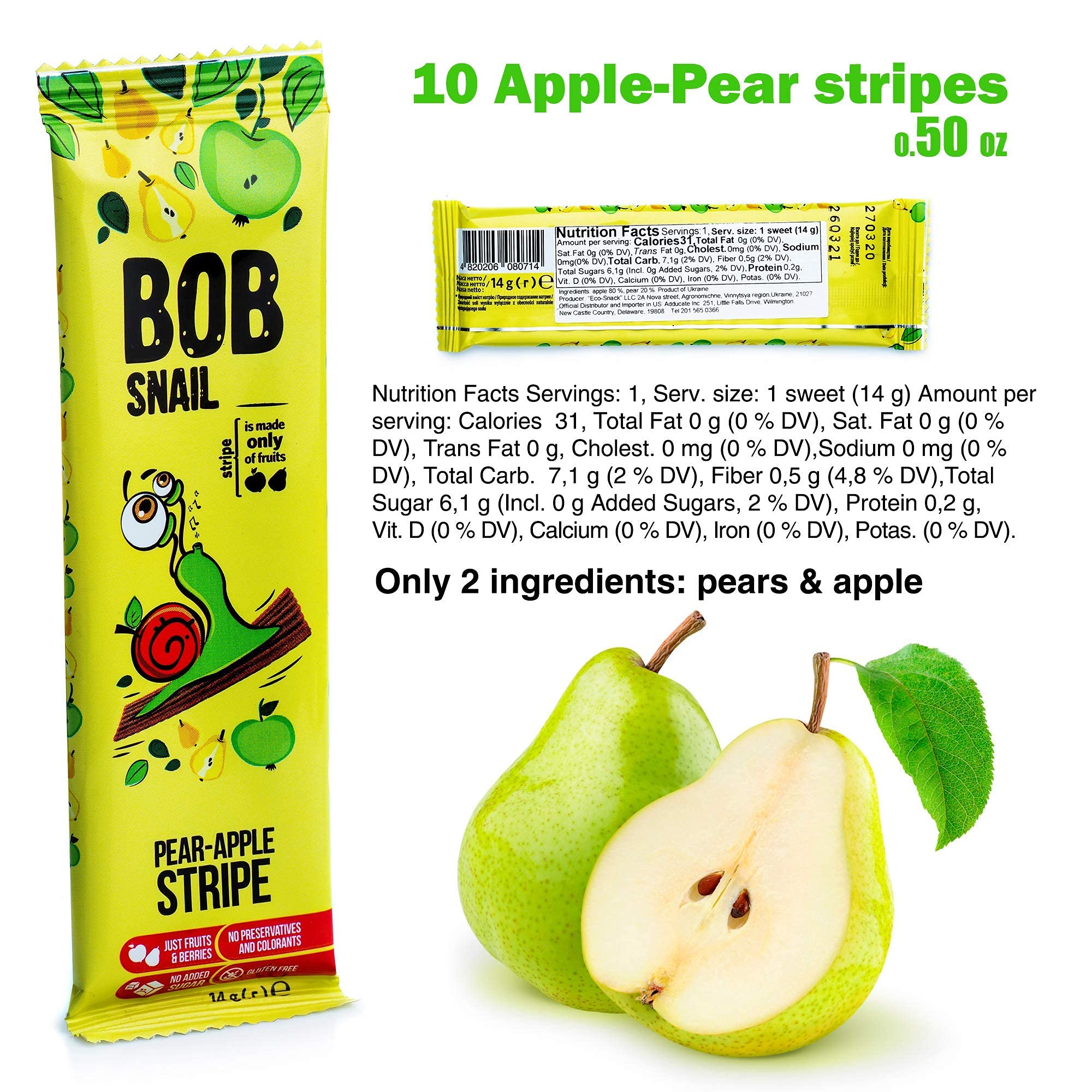 BOB SNAIL Healthy Fruit Snacks - Organic Dried Fruit Mix for Adults & Kids - Perfect for Lunch Box, School, Office & Travel Snacks