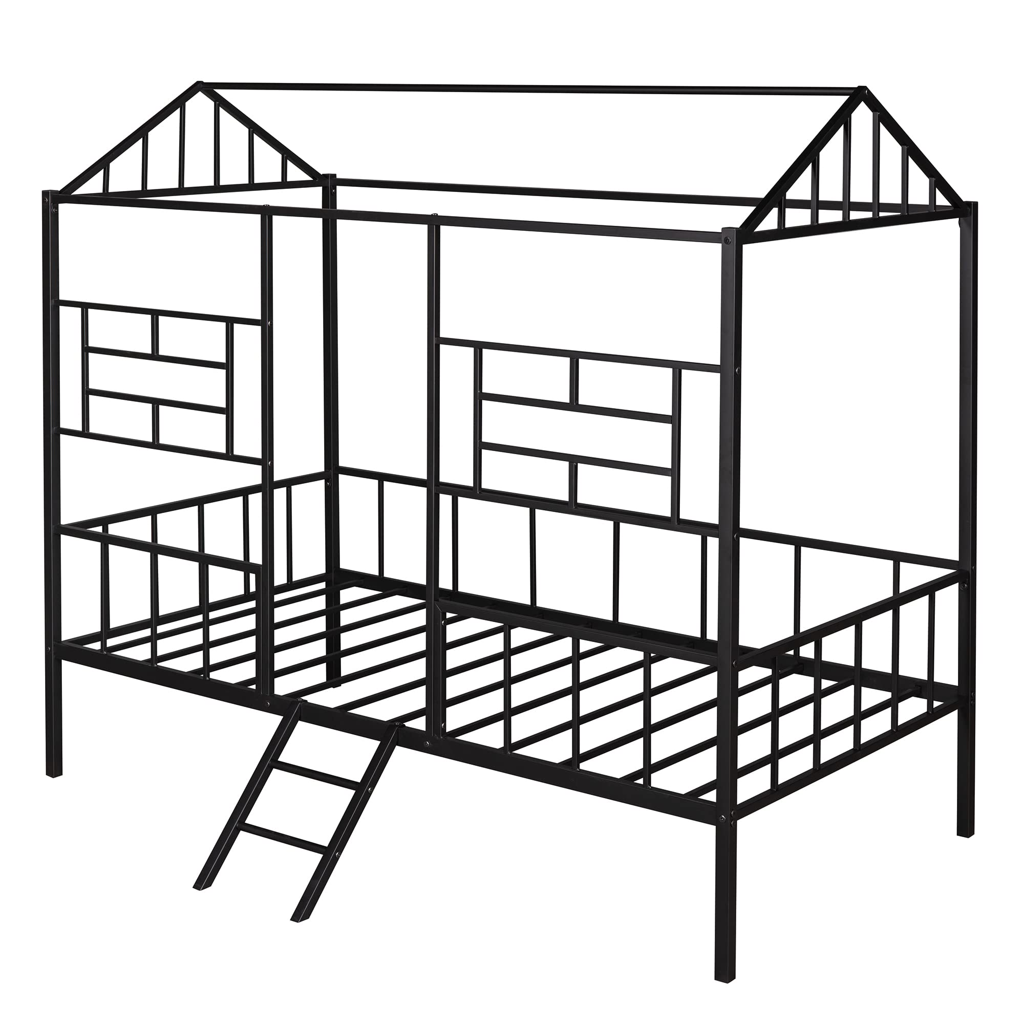 Bellemave Twin Size Metal Platform Bed Frame for Kids - No Box Spring Needed, Sturdy & Durable Bed Frame for Girls & Boys (Black) - Perfect for Bedrooms, Guest Rooms & Kids' Rooms