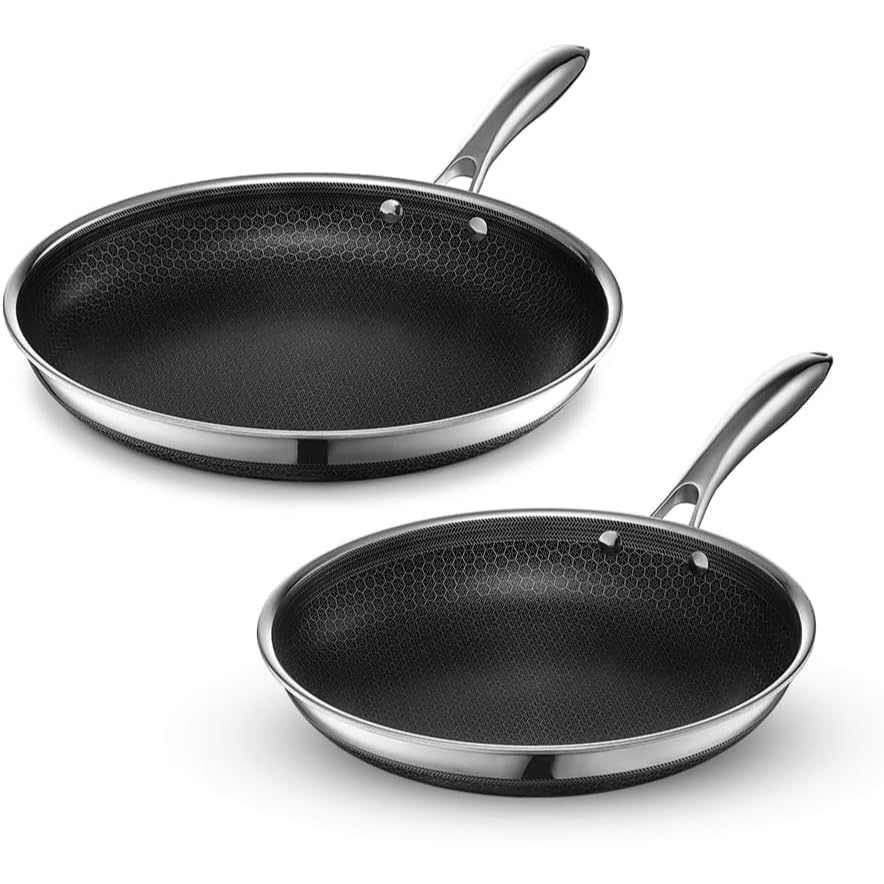 HexClad 2-Piece Hybrid Nonstick Frying Pan Set - 10
