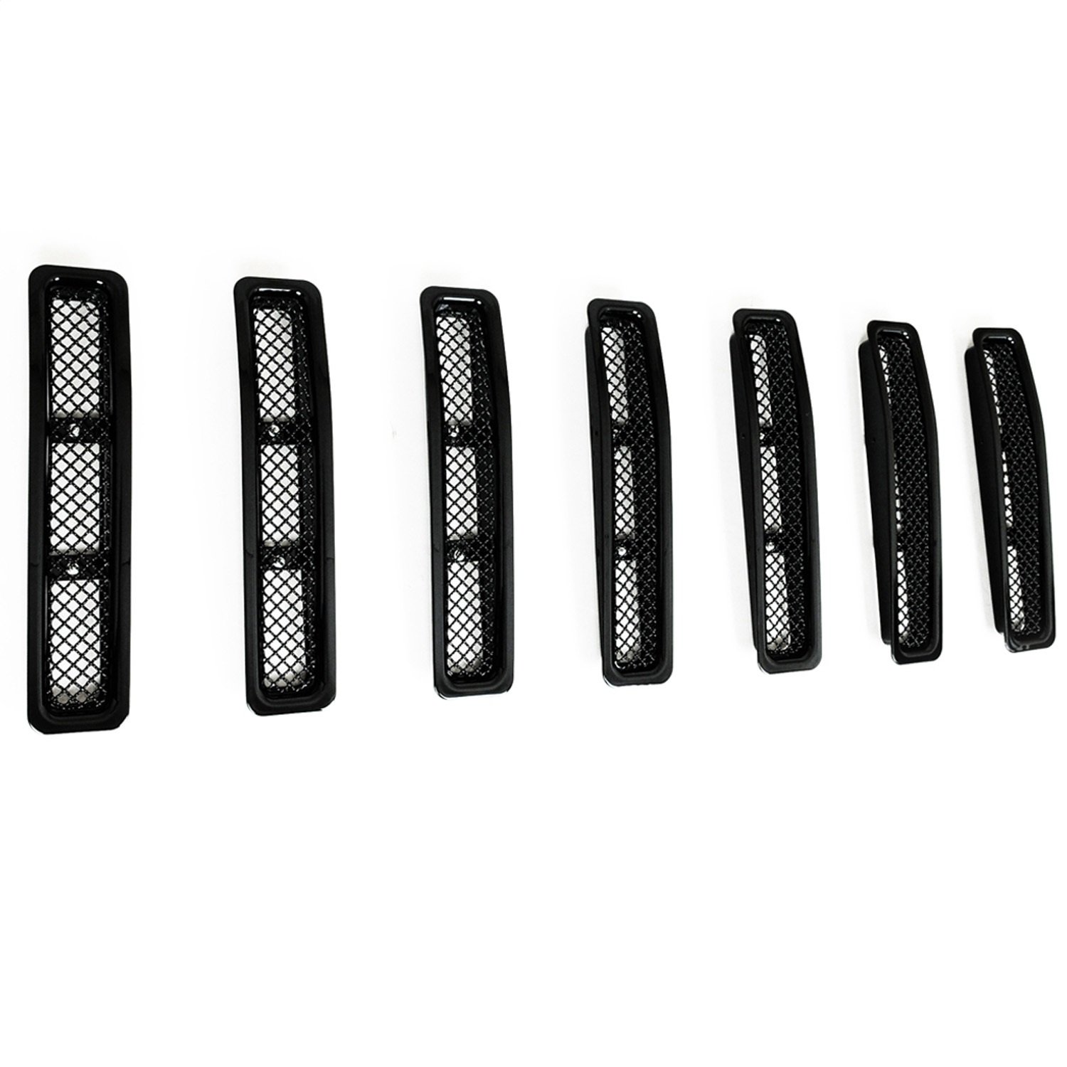 Black Stainless Steel Wire Mesh Grille for Jeep Wrangler (42-0523B) - Durable Off-Road Protection & Custom Style Upgrade