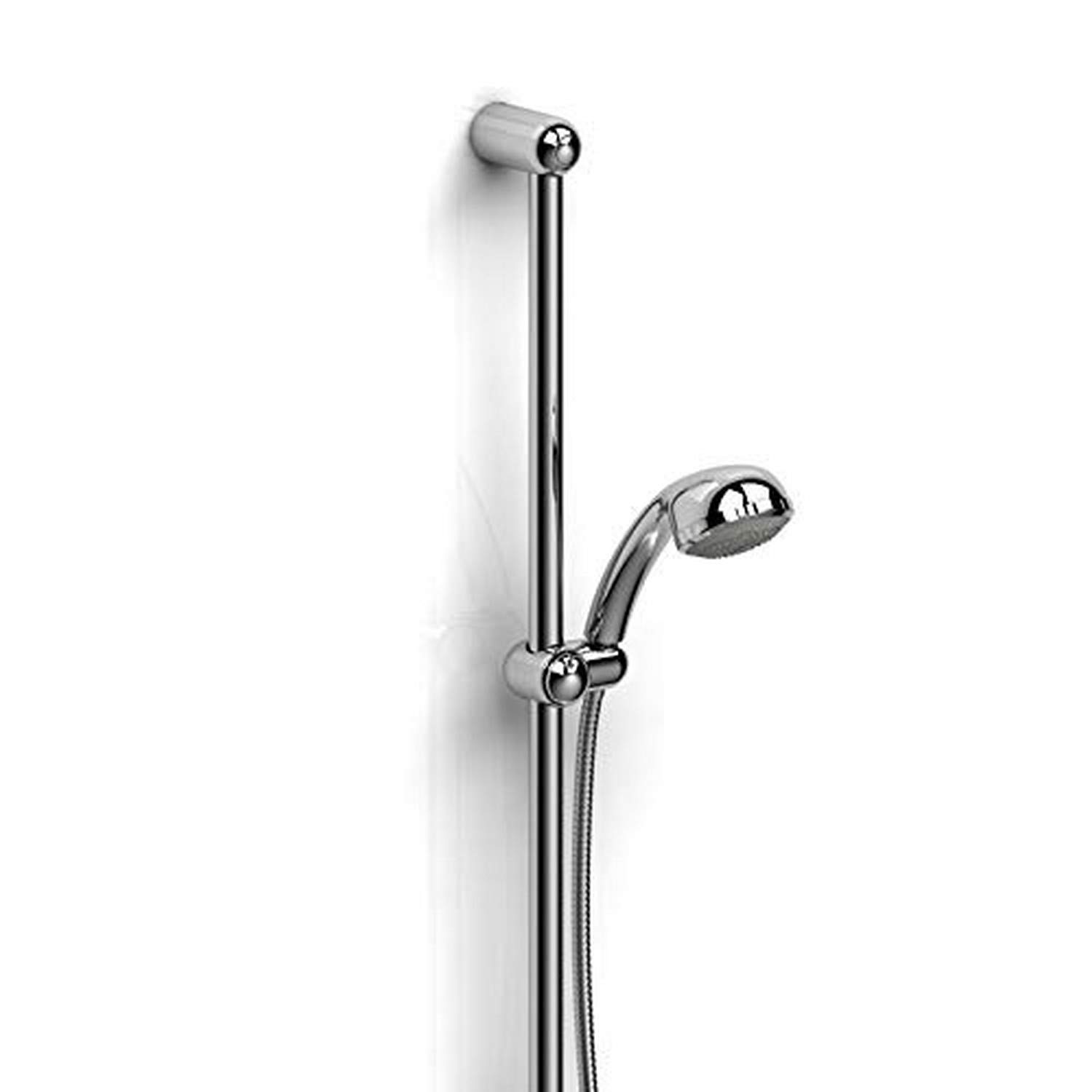 Riobel 6006PN Classic Hand Shower Rail - Adjustable Stainless Steel Shower Head Holder for Bathroom - Perfect for Spa-Like Showers and Modern Bathroom Upgrades