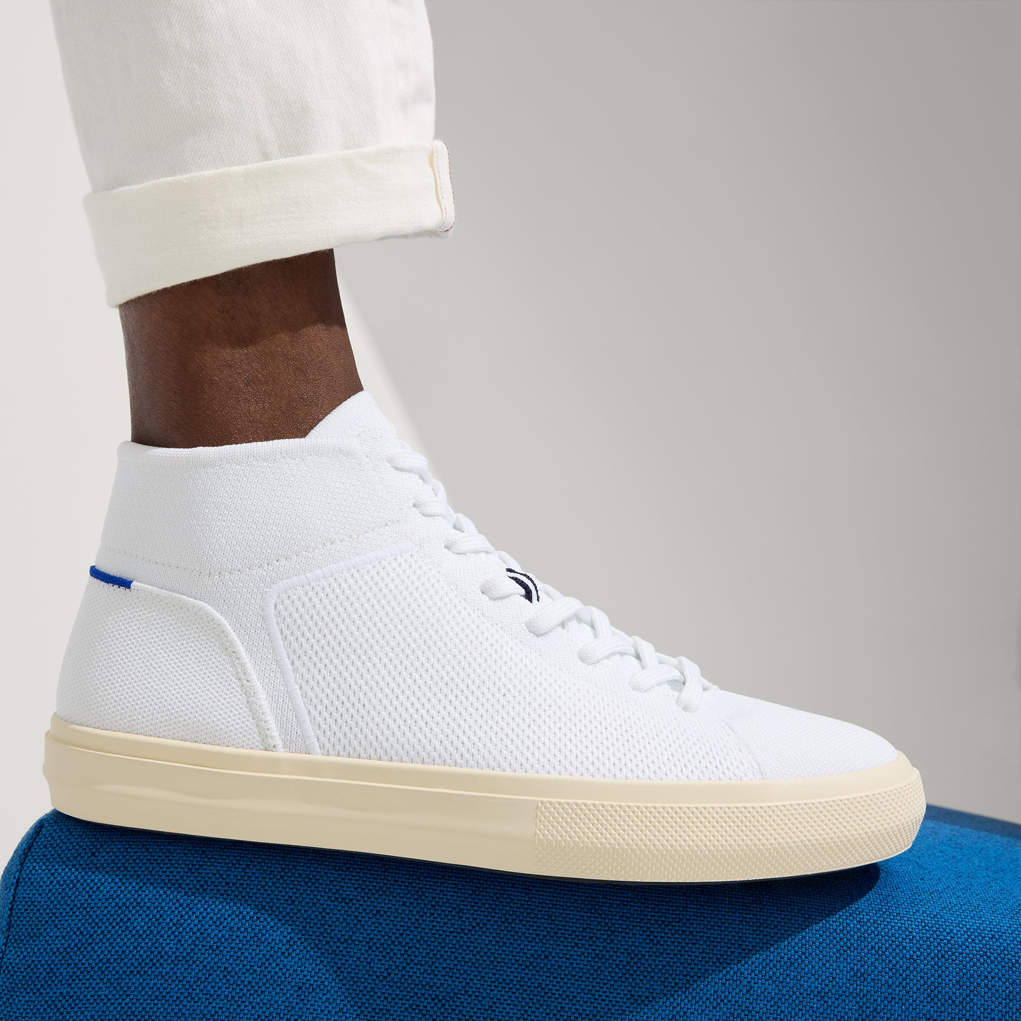 Men's High Top Sneakers - Bright White Casual Shoes for Streetwear & Urban Fashion | Perfect for Daily Wear, Gym, and Running