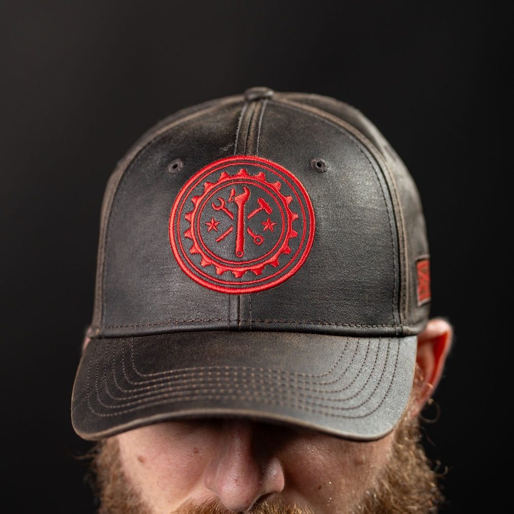Red Blood Blue Collar® Waxed Canvas Hat - Durable Workwear for Outdoor Adventures & Casual Style