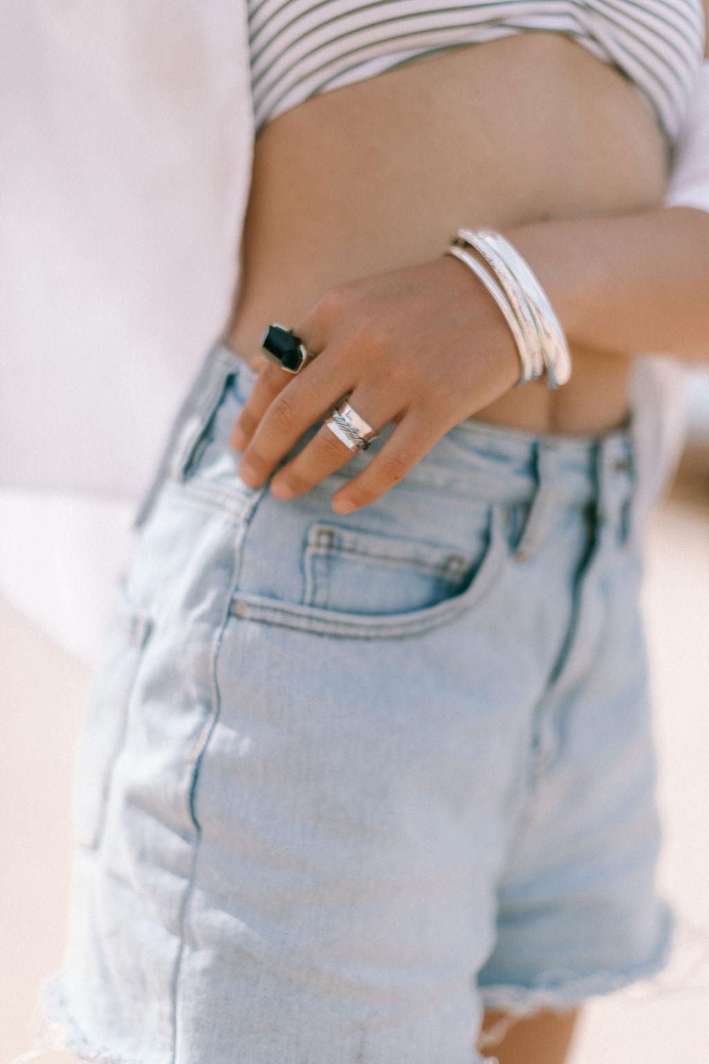 Sterling Silver Circular Tubular Bangle Bracelet for Women - Elegant Stackable Jewelry for Everyday Wear & Special Occasions