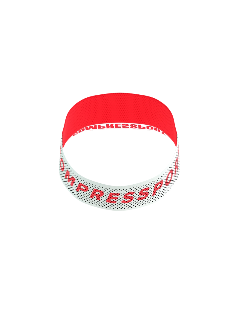 Compressport Pro Racing Visor for Men & Women - High-Performance Sports Sun Visor, Lightweight & Breathable, Fluo Red - Ideal for Running, Cycling, and Outdoor Activities