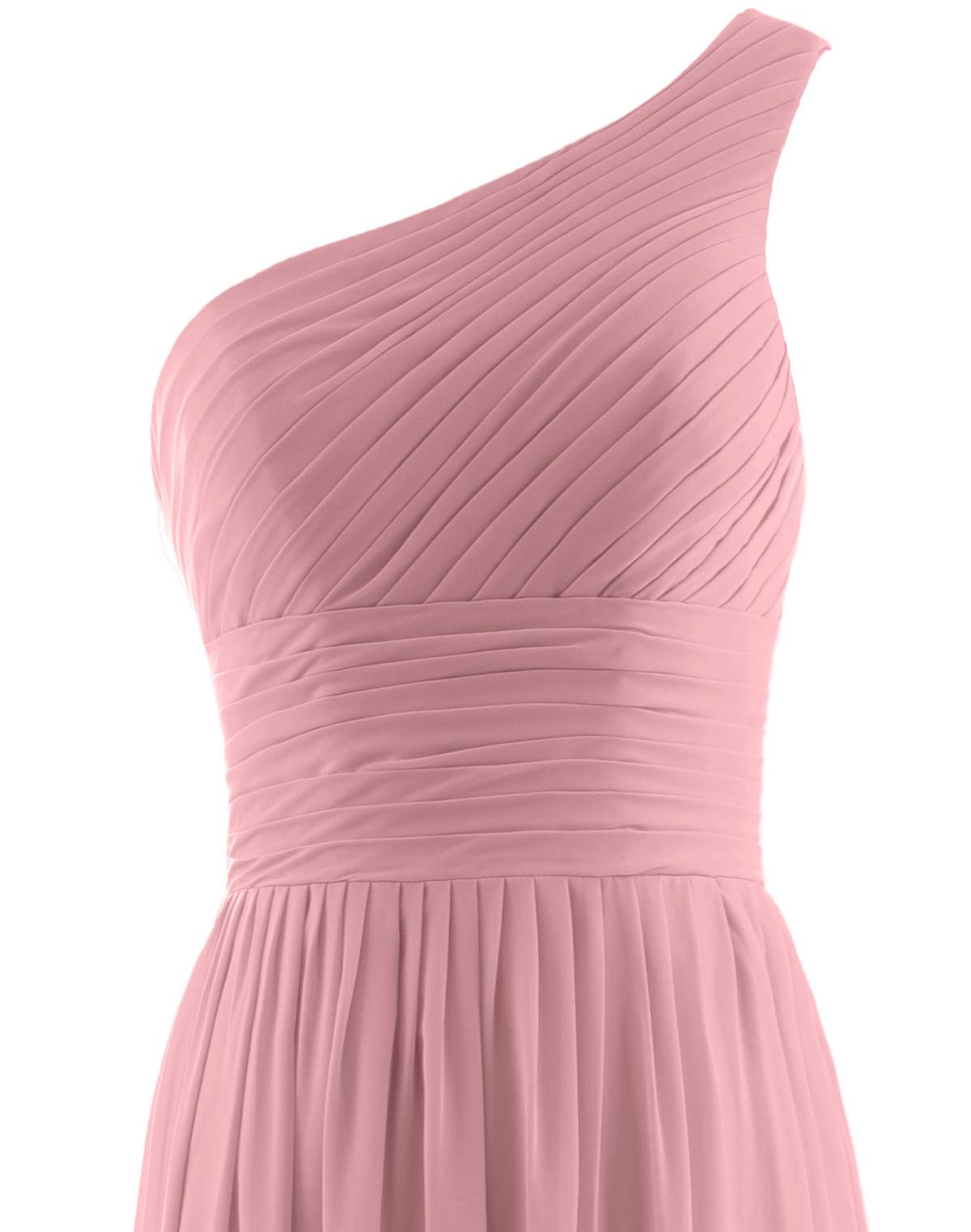 Elegant One Shoulder Pleated Chiffon Bridesmaid Dress - Long Formal Evening Gown for Wedding, Party & Special Occasions | Perfect for Bridesmaids, Prom, Cocktail Events & Black Tie Galas