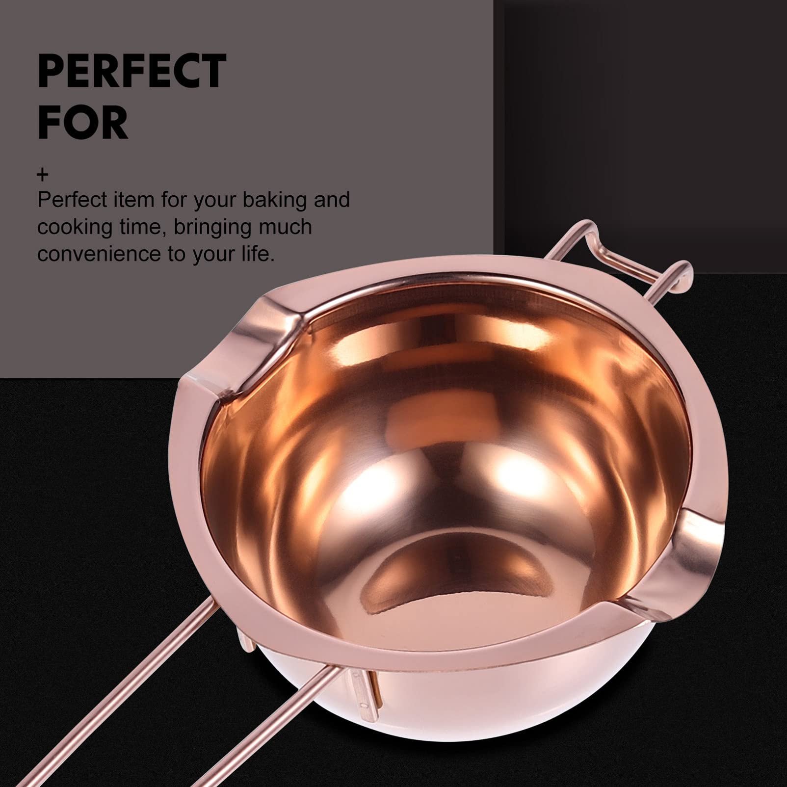 1pc Stainless Steel Melting Pot for Chocolate, Candy, Wax - Kitchen Baking Supplies & Tools - Perfect for DIY Desserts, Fondue, Candle Making & Candy Crafting