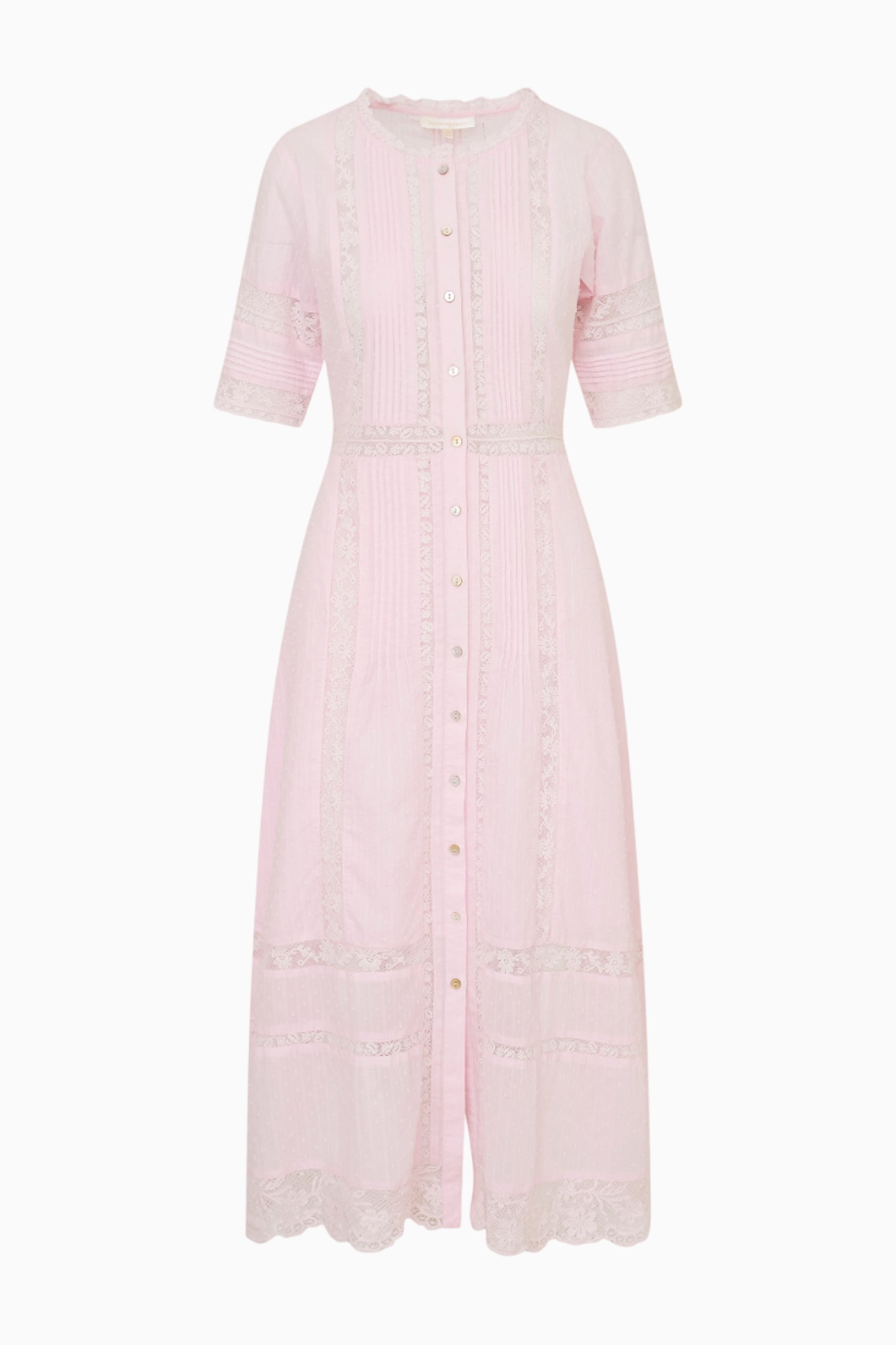 Francilla Cotton Midi Dress for Women - Ballerina Pink Flowy Summer Dress | Perfect for Beach, Brunch & Casual Outings