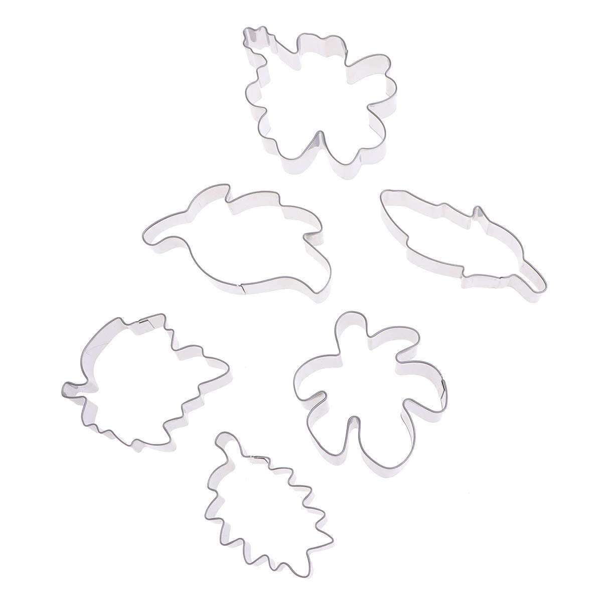 6-Piece Stainless Steel Baking Molds Set - 430 Fondant & Cake Decorating Tools for DIY Desserts, Cupcakes, Cookies - Perfect for Home Baking, Party Treats & Professional Pastry Making