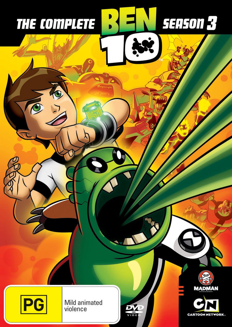 Ben 10 Season 3 Complete DVD Set - Action-Packed Alien Adventures for Kids | Perfect for Birthday Gifts & Family Movie Nights