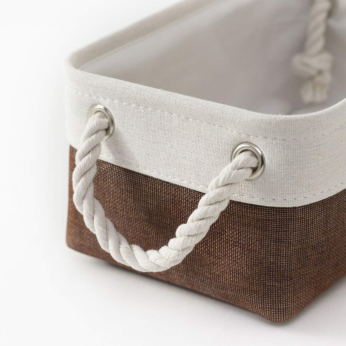 Small Fabric Storage Baskets for Shelves & Closet - Collapsible Rectangular Organizer Bins for Clothes, Books, Toys & Gifts - Perfect for Bedroom, Nursery & Home Organization