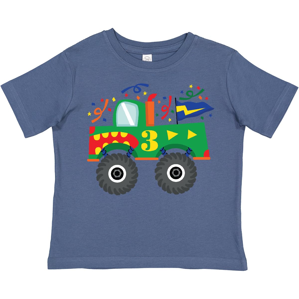 3rd Birthday Monster Truck Toddler T-Shirt for Boys - Fun Graphic Tee for Kids Birthday Party & Playtime | Inktastic