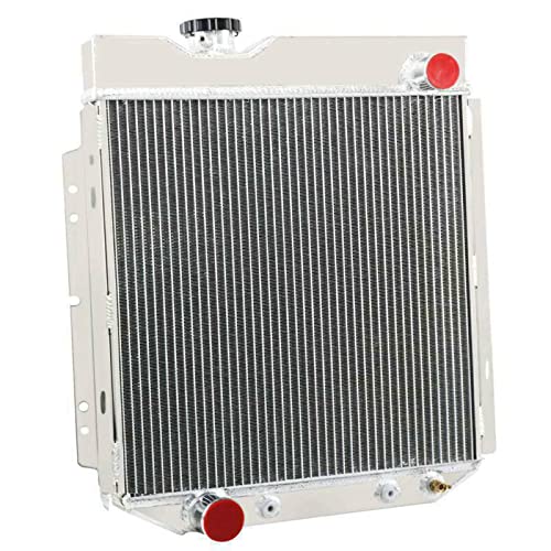 ALLOYWORKS 4-Row All Aluminum Radiator Fan Shroud Kit - Fits 1964-1966 Ford Mustang, 1960-1965 Falcon Ranchero & 1961-1965 Mercury Comet V8 - High-Performance Cooling Upgrade for Classic Car Restoration & Hot Rod Builds